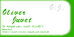 oliver juvet business card